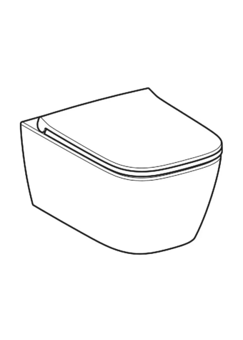 Унітаз підвісний Geberit Smyle Square 503.171.00.1 TurboFlush, із сидінням Softсlose, QuickRelease (Sandwich)
