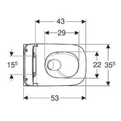 Унітаз підвісний Geberit Smyle Square 503.171.00.1 TurboFlush, із сидінням Softсlose, QuickRelease (Sandwich)