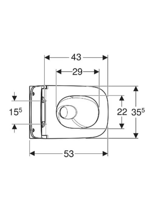 Унітаз підвісний Geberit Smyle Square 503.171.00.1 TurboFlush, із сидінням Softсlose, QuickRelease (Sandwich)