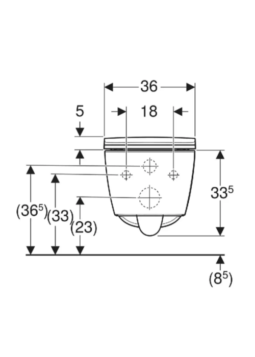Унітаз підвісний Geberit Smyle Square 503.171.00.1 TurboFlush, із сидінням Softсlose, QuickRelease (Sandwich)