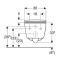 Унітаз підвісний Geberit Smyle Square 503.171.00.1 TurboFlush, із сидінням Softсlose, QuickRelease (Sandwich)