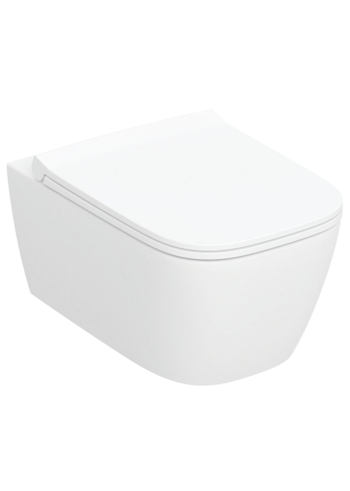 Унітаз підвісний Geberit Smyle Square 503.171.00.1 TurboFlush, із сидінням Softсlose, QuickRelease (Sandwich)