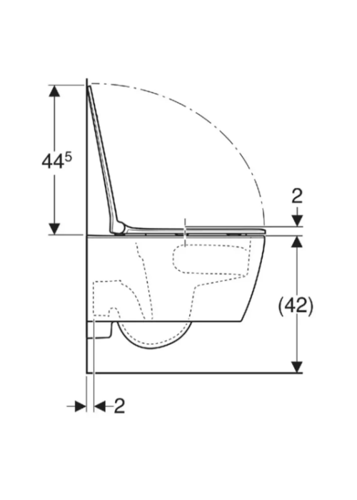 Унітаз підвісний Geberit Smyle Square 503.171.00.1 TurboFlush, із сидінням Softсlose, QuickRelease (Sandwich)