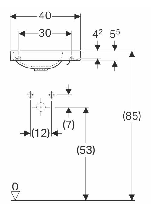 Раковина Geberit Acanto 40 500.635.01.2