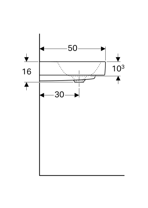 Мебельная раковина Geberit Citterio 90 500.547.01.1