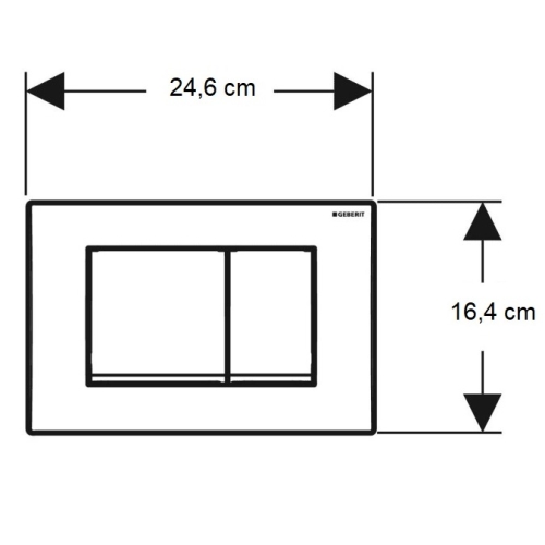 Кнопка змиву Geberit, Delta 30, з подвійним змивом: Глянцевий хром 115.137.21.1