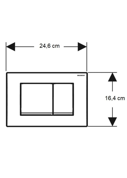 Кнопка змиву Geberit, Delta 30, з подвійним змивом: Глянцевий хром 115.137.21.1