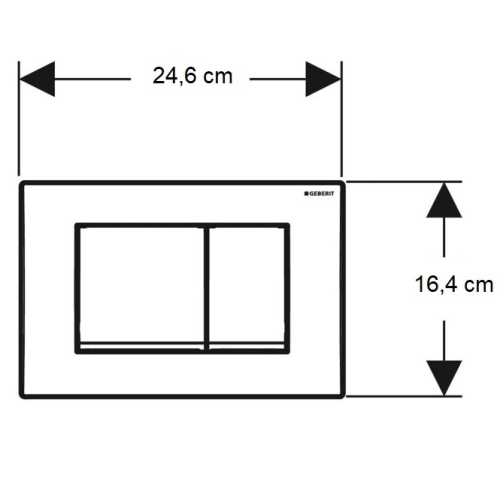 Кнопка змиву Geberit, Delta 30, з подвійним змивом: Матовий хром 115.137.46.1
