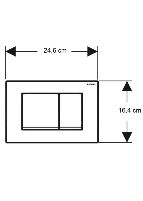 Кнопка змиву Geberit, Delta 30, з подвійним змивом: Матовий хром 115.137.46.1