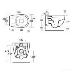 Комплект: Інсталяція Grohe SL 3в1 (3884000G) + Унітаз підвісний Simas Vignoni (VI18) + Кришка Soft-