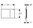 Кнопка змиву Geberit SIGMA 70, подвійний змив, скло біле