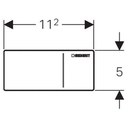 Дистанційна кнопка змиву Geberit Type 70, для Sigma бачків 12 см, подвійний змив, скло чорне