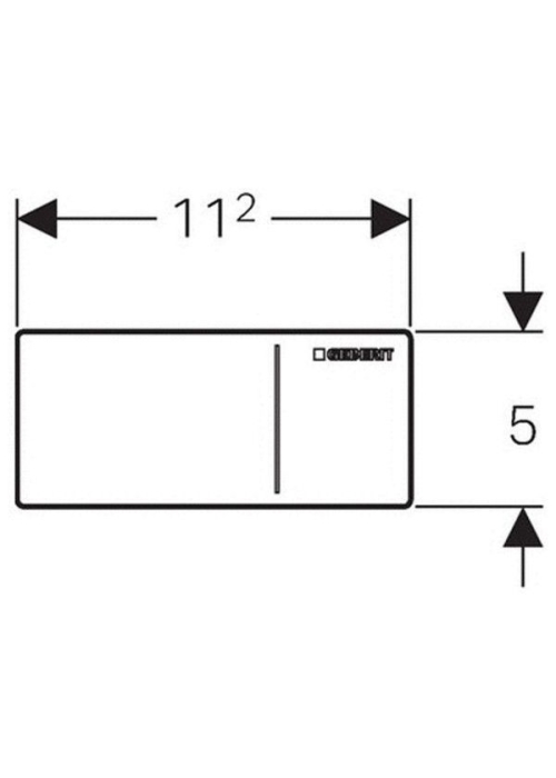 Дистанційна кнопка змиву Geberit Type 70, для Sigma бачків 12 см, подвійний змив, скло чорне