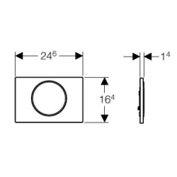 Кнопка змиву Geberit SIGMA 10, система змиву start/stop, Пластик Хром Матовий/Хром Глянець/Хром Матів