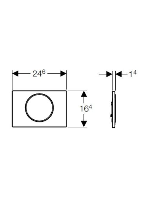 Кнопка змиву Geberit SIGMA 10, система змиву start/stop, Пластик Хром Матовий/Хром Глянець/Хром Матів