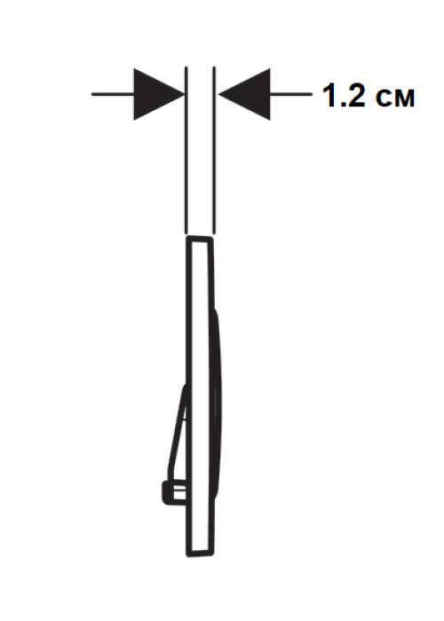 Кнопка смыва Geberit Sigma20 черная матовая с двойным смывом 115.882.16.1