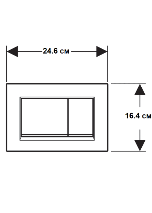 Кнопка смыва Geberit SIGMA 30 черная матовая с двойным смывом