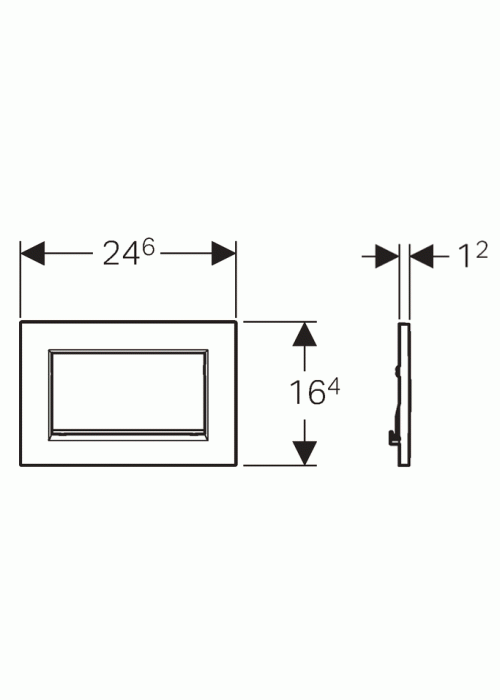 Кнопка змиву Geberit SIGMA 30, система змиву start/stop, хром глянцевий/шліфований хром/хром глянце