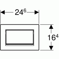 Кнопка смыва Geberit Sigma 30 старт/стоп, антивандальная, 115.893.14.1