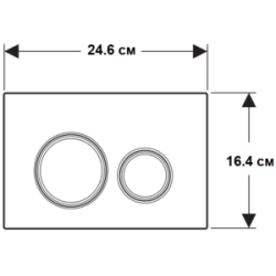 Кнопка змиву Geberit Sigma 21 метал/скло, 115.652.SJ.1 чорний