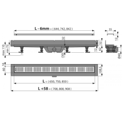 Трап для душа AlcaPlast APZ30-750M