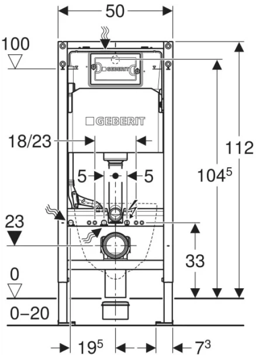 Инсталляционная система Geberit Duofix Delta 12 111.153.00.3