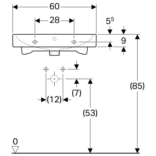 Раковина Geberit iCon 60 124 060 000