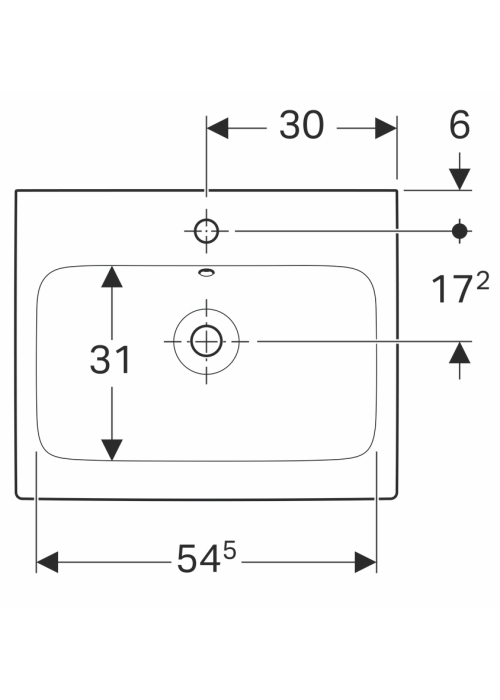 Раковина Geberit iCon 60 124 060 000