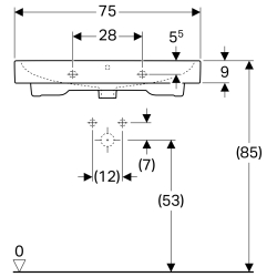 Раковина Geberit iCon 75 124075000