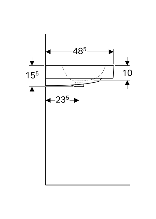 Раковина Geberit iCon 75 124075000