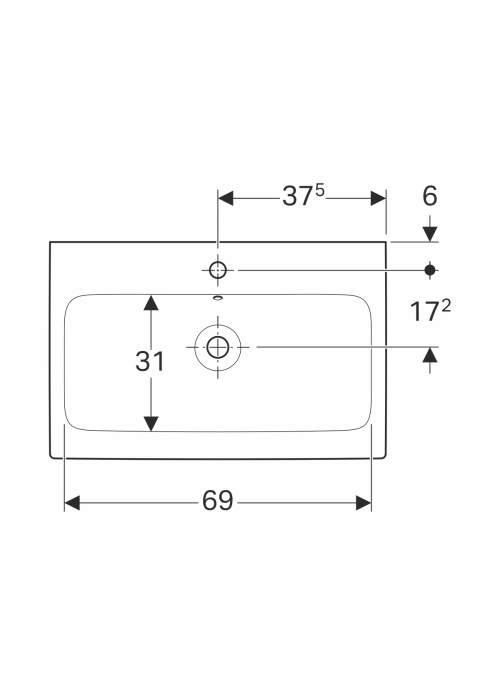 Раковина Geberit iCon 75 124075000