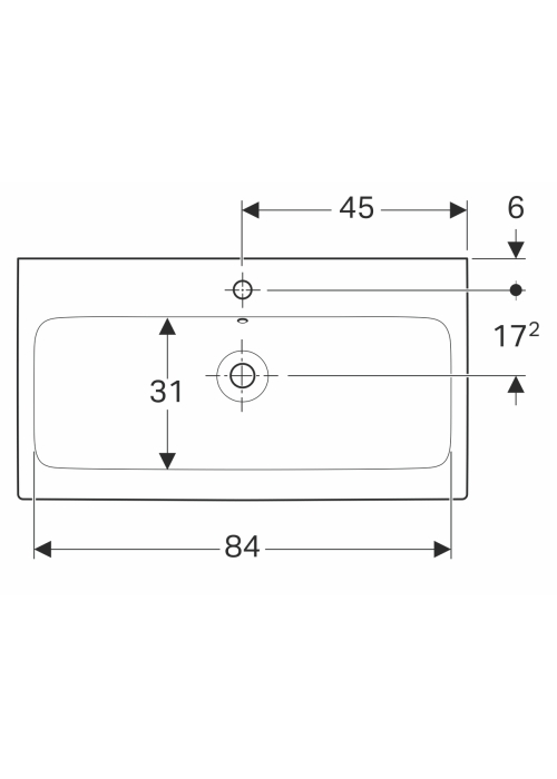 Раковина Geberit iCon 90 12 409 000