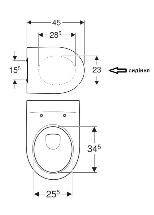 Унітаз підвісний Geberit iCon Rimfree 500.784.01.1 безободковий з сидінням soft-close