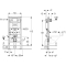 Інсталяційна система Geberit Duofix із вбудованим бачком "Omega" 12 см, з фронтальним у