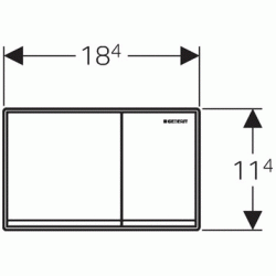 Кнопка змиву Geberit Omega 60 метал, 115.081.GH.1