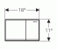 Кнопка змиву Geberit Omega 60 метал, 115.081.GH.1