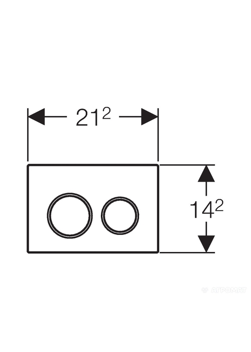 Кнопка змиву Geberit Omega 20 пластик, 115.085.KJ.1