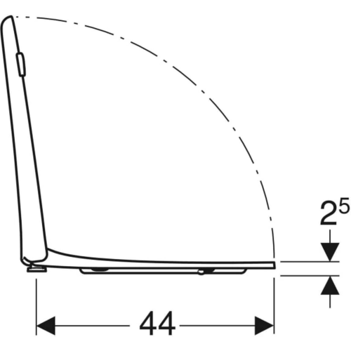 Кришка для унітазу Geberit Selnova Comfort 501.559.01.1, для людей з обмеженими фізичними можливостями