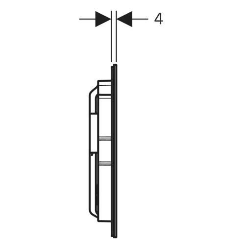 Кнопка змиву Geberit Sigma 40, нержавіюча сталь 115.628.QF.1