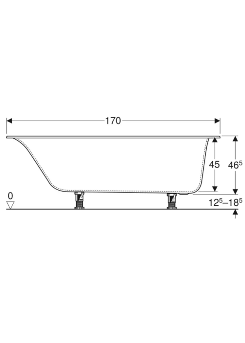 Ванна акрилова Geberit Soana 170х75 554.014.01.1