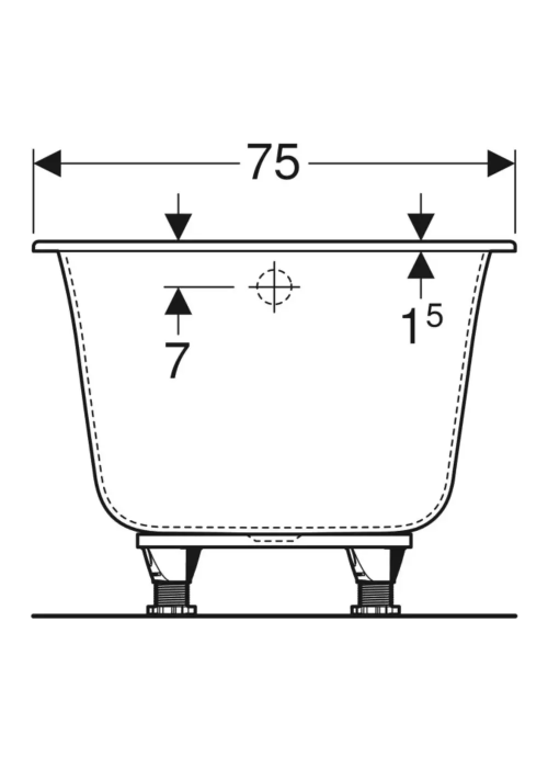 Ванна акрилова Geberit Soana 170х75 554.014.01.1