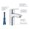 Набір змішувачів 2 в 1 для ванної кімнати Grohe QuickFix Start S-Size 34841551TS