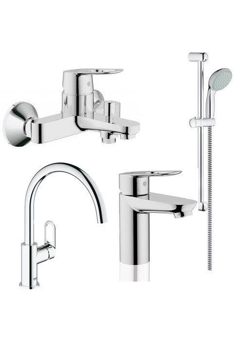 Комплект змішувачів з кухонним змішувачем GROHE BauLoop 123225K (23337000 + 32815000 + 27598000 + 31368000)