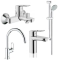 Комплект змішувачів з кухонним змішувачем GROHE BauLoop 123225K (23337000 + 32815000 + 27598000 + 31368000)