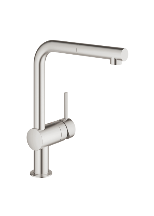 Змішувач для кухні з висувним виливом Grohe Vento 30436DC0 Суперсталь