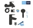 Набор смесителей 3 в 1 для ванной комнаты Grohe QuickFix Start Black UA303301SQ