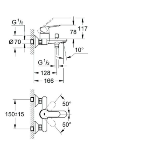 Змішувач для ванни Grohe BauEdge 23334000