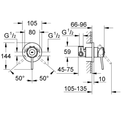 Змішувач для душу Grohe BauClassic 29048000