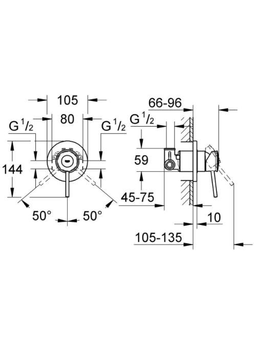 Змішувач для душу Grohe BauClassic 29048000