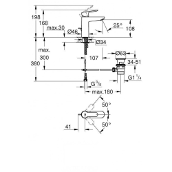 Смеситель для раковины Grohe BauEdge 23758000 M-Size